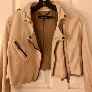 Light Pink Muubaa Genuine Leather Jacket